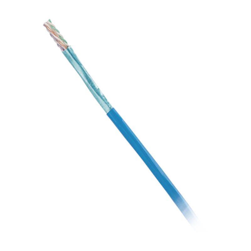 Bobina De Cable Blindado F/utp De 4 Pares Cat6 Lszh (libre De Gases Tóxicos) Color Azul 305m