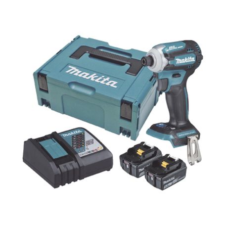 Atornillador De Impacto 18 Vcc 3800 Rpm 180n.m. Incluye Estuche Makpac Cargador Y 2 Bat. 5ah