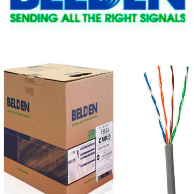 Belden 1583a008u1000  Cable Utp / 4 Pares / Categoria 5e / 24  Awg / 305 Metros / 100 Cobre / Color Gris/