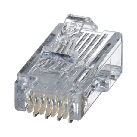 Plug Rj45 Cat5e Para Cable Utp De Calibres 2426 Awg Chapado En Oro De 50 Micras Paquete De 100 Piezas