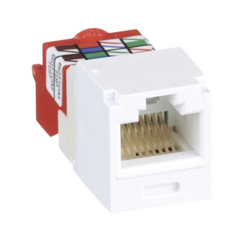 conector jack rj45 estilo t minicom categoria 5e de 8 posiciones y 8 cables color blanco188454