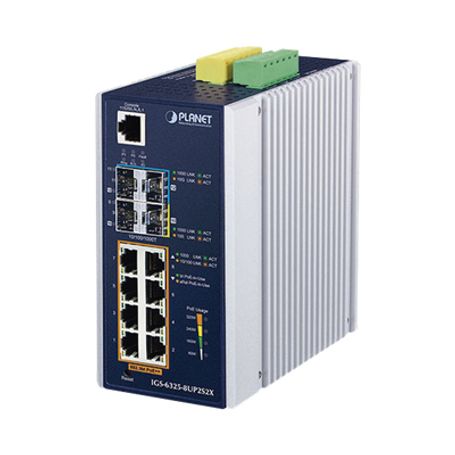 switch industrial administrable capa 3 con  8 puertos gigabit poe 8023bt 2 puertos sfp de 1 g25 g 2 puertos sfp 10 g 188662