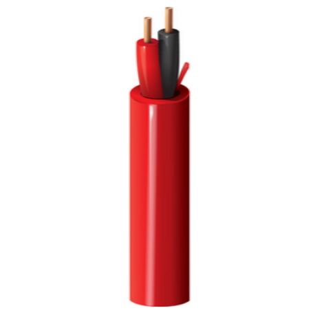Belden 5220ul0021000  Bobina De Cable Para Sistemas De Deteccion De Incendio / 2 Conductores / Calibre 16 / Sin Blindar / Rojo /
