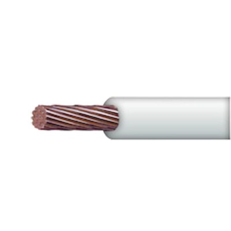  ( Sly305 ) Cable 10 Awg  Color Blancoconductor De Cobre Suave Cableado. Aislamiento De Pvc Autoextinguible. (venta Por Metro)