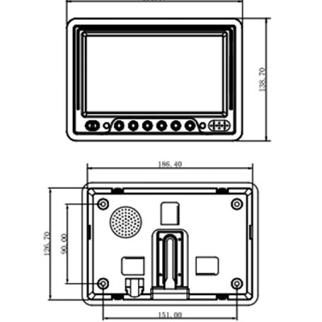 Dahua Dhimlcdf7e  Monitor Led De 7 Pulgadas Widescreen Tftlcd/ Especial Para Dvrs Moviles/ Conector M12/ Brillo De 350 Cd/