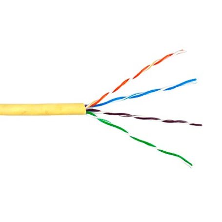 Bobina De Cable De 305 Metros Utp Cat6 Riser De Color Amarillo Ul Cmr T4l Probado A 350 Mhz Para Aplicaciones De Cctv / Redes De