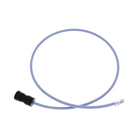 cable de conexión en campo jack a plug rj45 categoria 6a cmp plenum 1 metro color azul