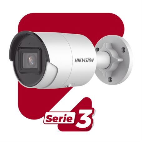 bala ip 4 megapixel  lente 28 mm  40 mts ir exir  exterior ip67  wdr 120 db  poe  micrófono integrado  videoanaliticos  acusens