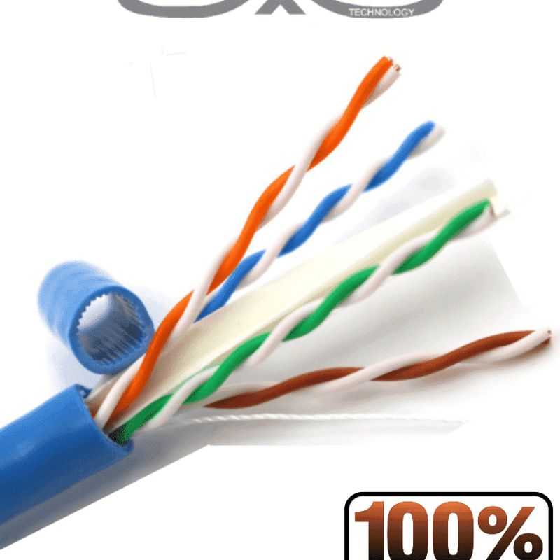 Saxxon Outpcat6aazo  Bobina De Cable Utp Cat6a 100 Cobre/ 305 Metros/ Uso Interior/ Color Azul/ Categoria 6a/ 4 Pares/ Soporta E