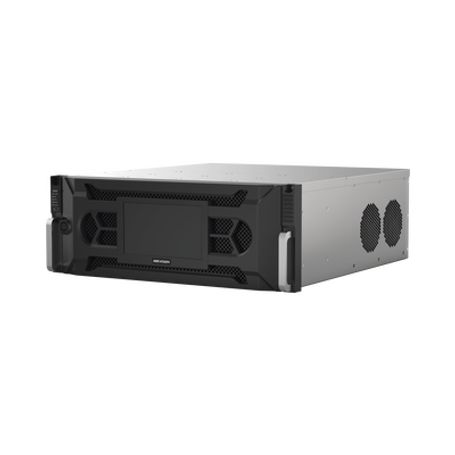 nvr 12 megapixel 4k  128 canales ip  24 bahias de disco duro  4 tarjetas de red  soporta raid  reconocimiento facial  bases de 