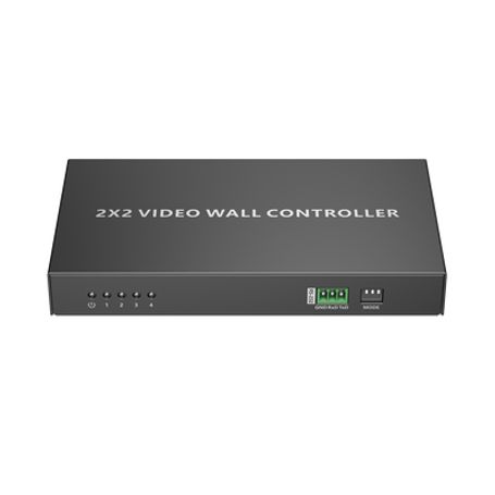 Controlador De Videowall 2x2  Multiples Modos De Vista  Audio 3.5mm  Control Rs232