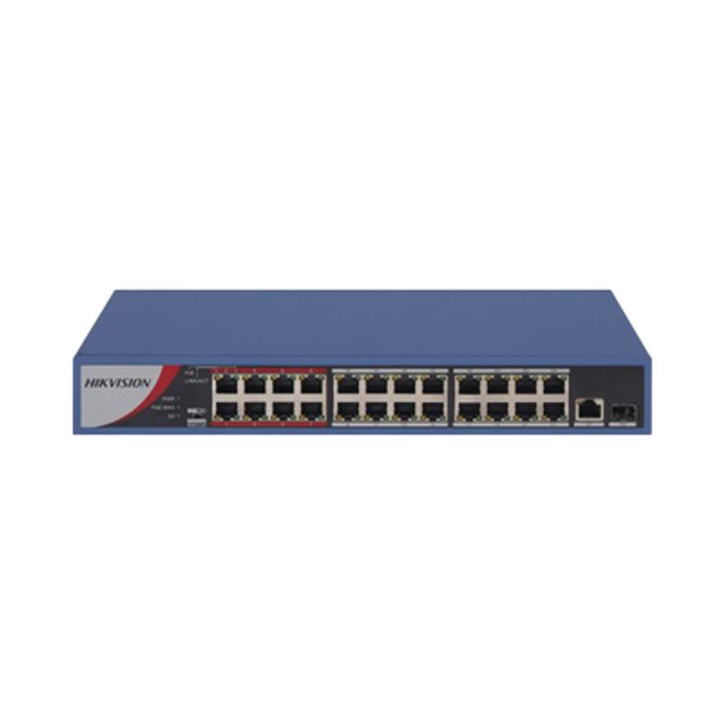 Switch Poe / No Administrable / 24 Puertos 10/100 Mbps Poe / 1 Puerto 10/100/1000 Mbps  1 Puerto Sfp Uplink / Poe Hasta 250 Metr