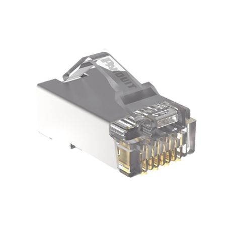 Plug Rj45 Cat5e Blindado Para Cable Utp De Calibres 2426 Awg Chapado En Oro De 50 Micras Paquete De 100 Piezas Plug Rj45 Cat5e Blindado Para Cable Utp De Calibres 2426 Awg Chapado En Oro De 50 Micras Paquete De 100 Piezas