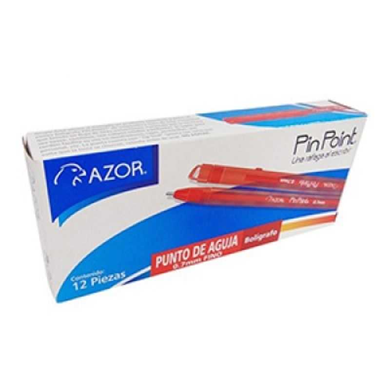Pluma PINPOINT Azor 6810RO Rojo Paquete de 12 Piezas TL1 
