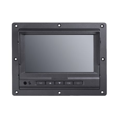 monitor táctil touch y botones de 7 lcd   compatible con dvr móvil hikvision  conector tipo aviación 