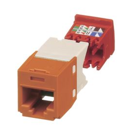 conector jack rj45 estilo tg minicom categoria 5e de 8 posiciones y 8 cables color naranja198275