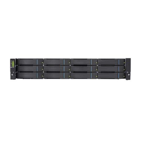 arreglo de almacenamiento 2u 12 bahias discos duros de 8tb montable en rack