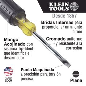 desarmador de punta plana de 10 mm con mango acojinado de 203 mm193671