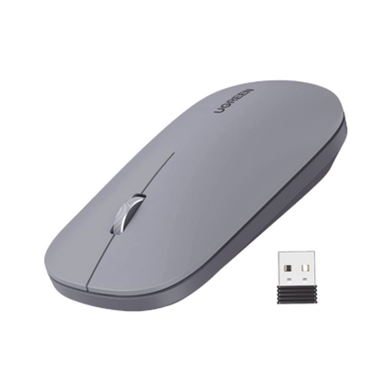 Mouse Inalámbrico 2.4 Ghz / Ultra Delgado Y Silencioso / Dpi 1000/1600/2000/4000 (ajustable) / Alcance 10m / Scroll De Aluminio 