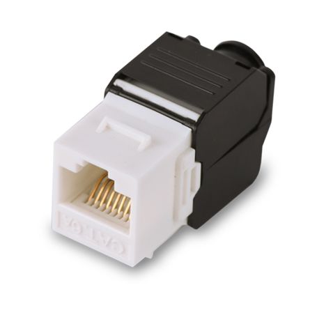 Saxxon M242c5  Modulo Jack Keystone Rj45 / Armado Sin Herramienta / 8 Hilos / Cat 5e / Compatible Con Calibres  Awg 2226 / Color