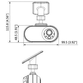 dahua hmw3200lfr  camara especial hdcvi para dvr movil 1080p doble lente lente frontal 28 mm lente trasero 21 mm ir trasero 3 m