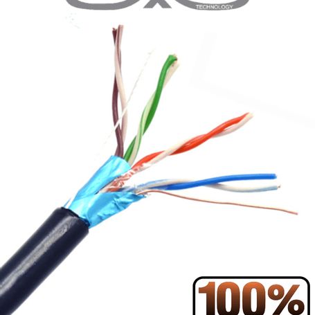 Saxxon Oftpcat5ecope150n  Bobina De Cable Ftp Cat5e 100 Cobre/ 150 Metros/ Blindado/ Color Negro/ Uso Exterior/ Ideal Para Cable