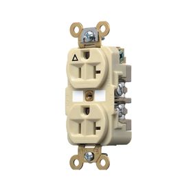 contacto dúplex conexión a tierra aislada 20 a 125 v 2 polos 3 hilos color marfil nema 5 20r grado industrial
