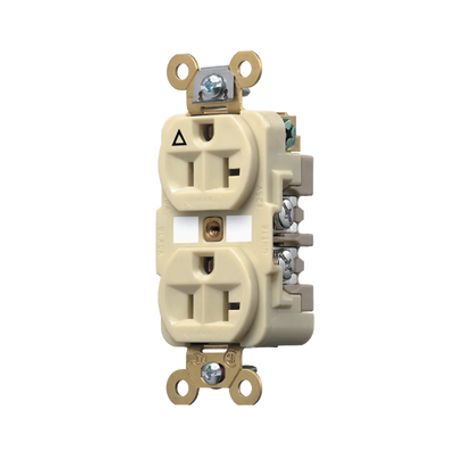 Contacto Dúplex Conexión A Tierra Aislada/ 20 A 125 V/ 2 Polos 3 Hilos/ Color Marfil/ Nema 5 20r/ Grado Industrial. Contacto Dúplex Conexión A Tierra Aislada/ 20 A 125 V/ 2 Polos 3 Hilos/ Color Marfil/ Nema 5 20r/ Grado Industrial.