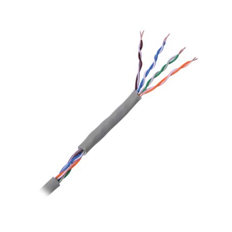 Bobina De Cable De 305 M ( 1000 Ft ) Cat5e Alto Desempeno De Color Gris Ul Para Aplicaciones En Video Vigilancia Redes De Datos.