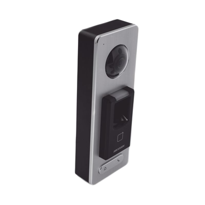2 En 1 / Lector Biométrico Ip65 Con Función De Videoportero Y Lector Qr Incluida/ Llamada A App De Smartphone Hikconnect P2p (no