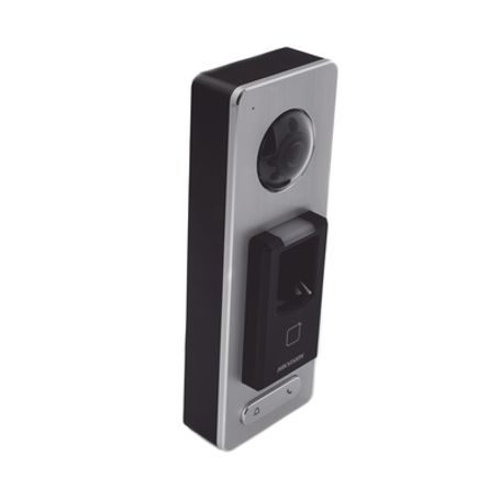 2 En 1 / Lector Biométrico Ip65 Con Función De Videoportero Y Lector Qr Incluida/ Llamada A App De Smartphone Hikconnect P2p (no