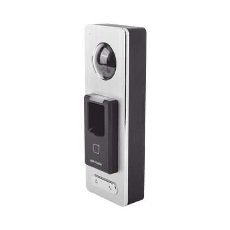 2 En 1 / Lector Biométrico Ip65 Con Función De Videoportero Y Lector Qr Incluida/ Llamada A App De Smartphone Hikconnect P2p (no