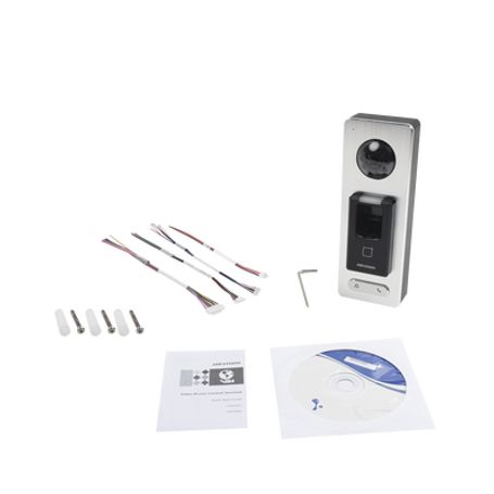 2 En 1 / Lector Biométrico Ip65 Con Función De Videoportero Y Lector Qr Incluida/ Llamada A App De Smartphone Hikconnect P2p (no