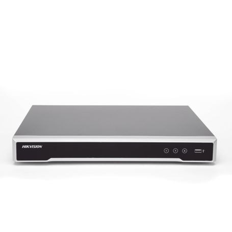 nvr 8 megapixel 4k  16 canales ip  16 puertos poe  soporta cámaras con acusense  2 bahias de disco duro  switch poe 300 mts  hd