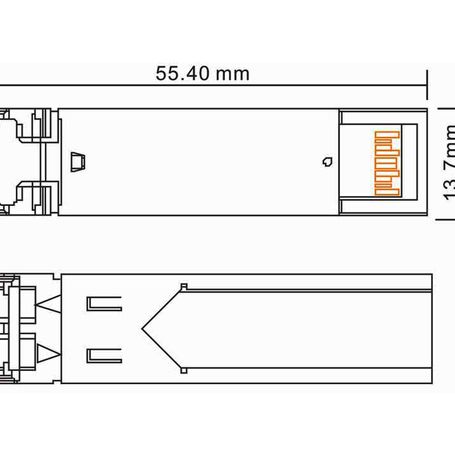 Utepo Sfp125g40km  Transceptor Fibra Óptica Sfp Monomodo / Conector Lc / Velocidad 1250 Mbps / Hasta 40km De Conexión 