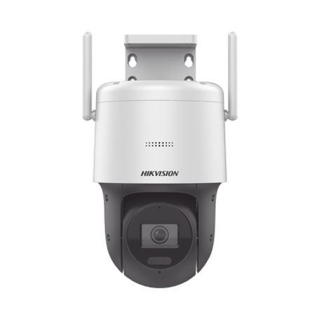 domo ip pt 4 megapixel  lente 28 mm  30 mts ir exir  exterior ip66  dwdr  ultra baja iluminación  micrófono y bocina integrada 