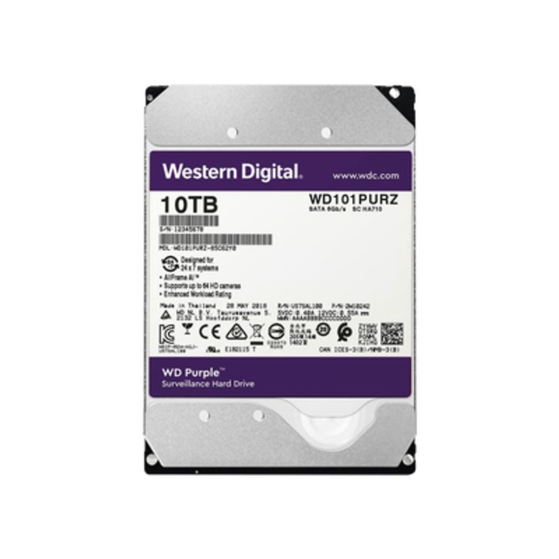 Disco Duro Wd De 10tb / 7200rpm / Optimizado Para Videovigilancia