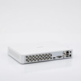 audio por coaxitron dvr 2 megapixel 1080p lite  16 canales turbohd  2 canales ip  1 bahia de disco duro  16 canales de audio po