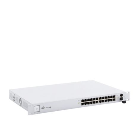 Switch Poe Unifi Capa 2 Administrable De 26 Puertos Gigabit (24 Eth Poe Y 2 Sfp) 802.3 Af/at 500 Watts Throughput De 38.69 Mpps Switch Poe Unifi Capa 2 Administrable De 26 Puertos Gigabit (24 Eth Poe Y 2 Sfp) 802.3 Af/at 500 Watts Throughput De 38.69 Mpps