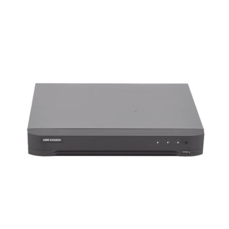 dvr 8 canales turbohd  4 canales ip 4 megapixel acusense audio por coaxitron reconocimiento de rostros1 bahia de disco duro  1 