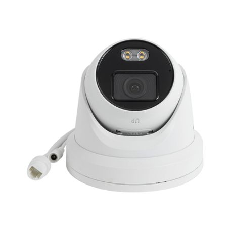 turret ip 4 megapixel  imagen a color 247  lente 4 mm  luz blanca 30 mts  wdr 130 db  exterior ip67  micrófono integrado  captu