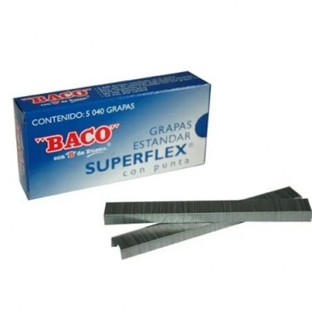 Grapa BACO G5000 Superflex 11039. Caja con 5040 Grapas Grapa Estandar Superflex con Punta. TL1 