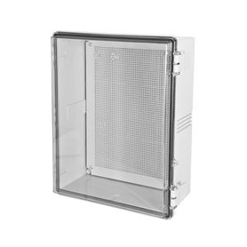 gabinetes nema cuerpo gris cubierta transparente 400 x 500 x 160 mm para interior y exterior incluye panel