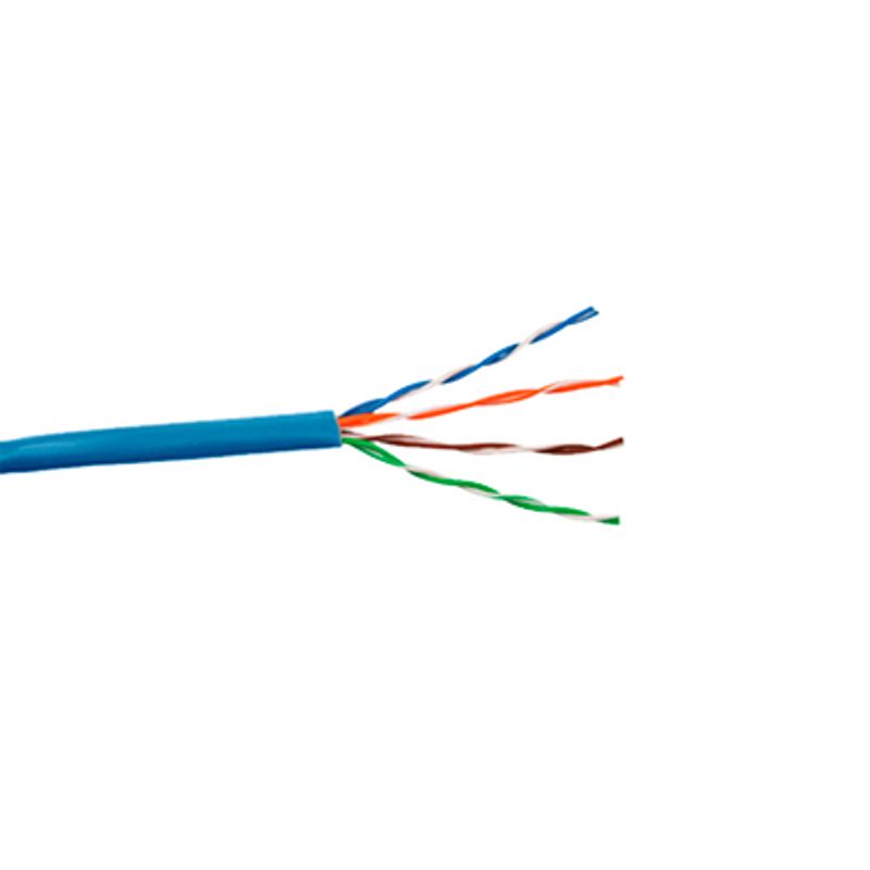 Bobina De Cable Cat6 Plus Plenum De Alto Rendimiento De 1000ft (305m) Color Azúl Para Aplicaciones En Cámaras Ip Megapixel Aplic