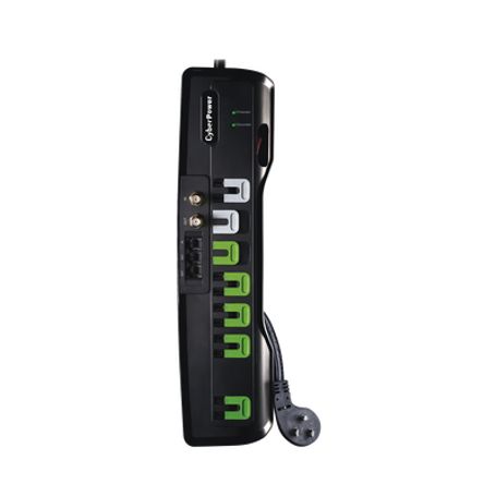Multicontacto Con Supresor De Picos Voltaje De Entrada 125 Vca Nema 515p Con 7 Salidas Nema 515r 1950 Joules Protección Rj11 Y C Multicontacto Con Supresor De Picos Voltaje De Entrada 125 Vca Nema 515p Con 7 Salidas Nema 515r 1950 Joules Protección Rj11 Y C