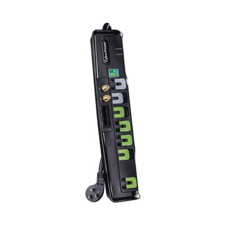 Multicontacto Con Supresor De Picos Voltaje De Entrada 125 Vca Nema 515p Con 7 Salidas Nema 515r 1950 Joules Protección Rj11 Y C Multicontacto Con Supresor De Picos Voltaje De Entrada 125 Vca Nema 515p Con 7 Salidas Nema 515r 1950 Joules Protección Rj11 Y C