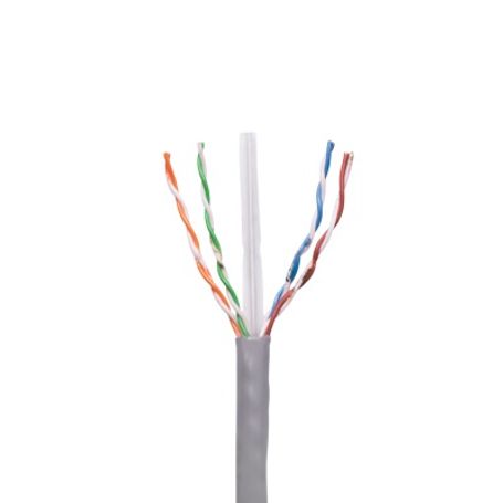 bob de cable de 1000 ft  305 m  cat6 gris ulescut con separador central para aplicaciones en cctv y redes de datos uso intemper