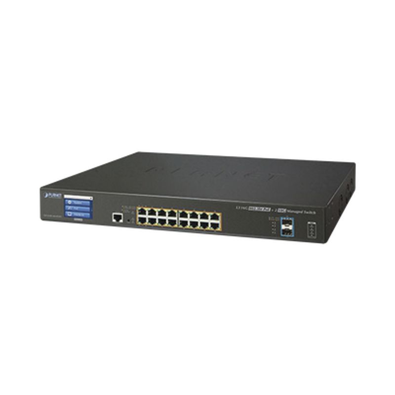 Switch Administrable Capa 3 16 Puertos Gigabit Con Poe 802.3bt 2 Puertos 10 G Sfp Pantalla Táctil (400 W)