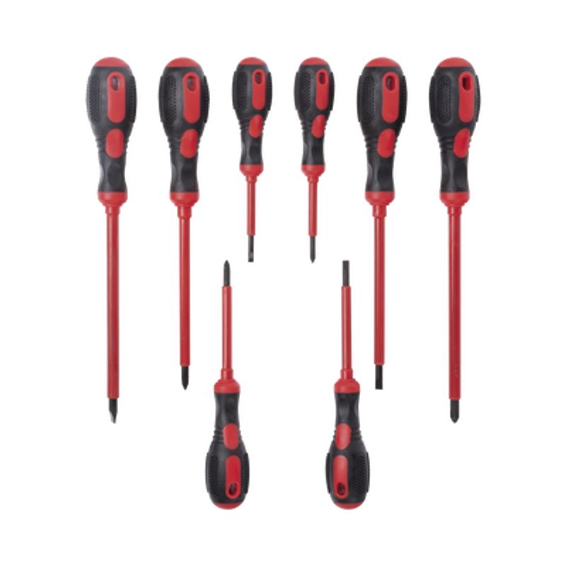 Juego De 8 Desarmadores Con Aislante Para Electricistas. 