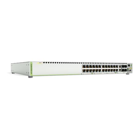 switch poe stackeable capa 3 24 puertos 101001000 mbps  2 puertos sfp combo  2 puertos sfp 10 g stacking 370 w
